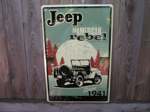 JEEP REBEL 1941 TIN SIGN METAL ADV SIGNS J