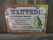 WANTED GOOD MAN TIN SIGN METAL ADV SIGNS W