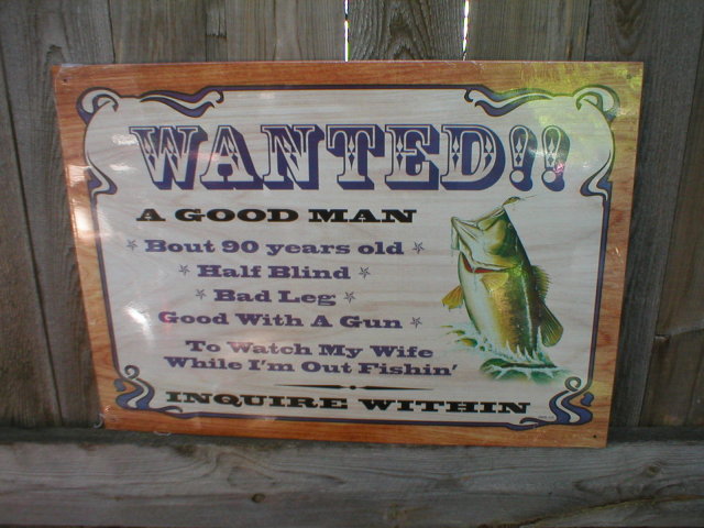 WANTED GOOD MAN TIN SIGN METAL ADV SIGNS W