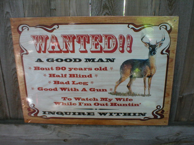 WANTED GOOD MAN TIN SIGN METAL ADV SIGNS W