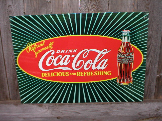 DRINK COCA-COLA TIN SIGN