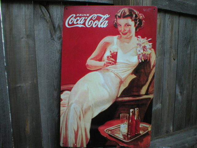 DRINK COCA-COLA TIN SIGN