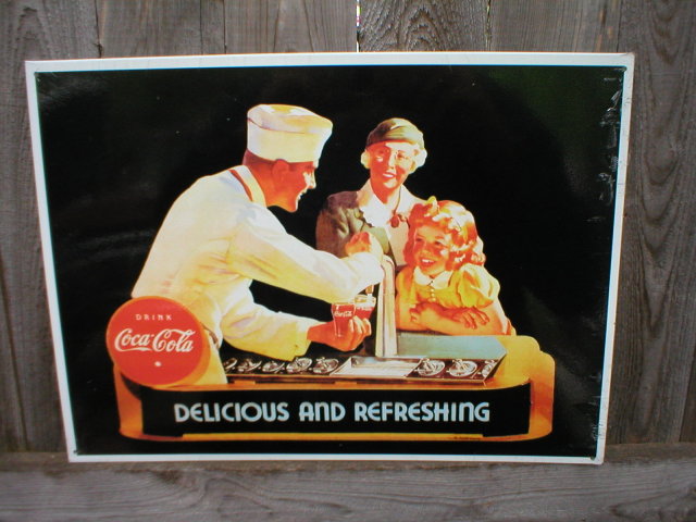 DRINK COCA-COLA TIN SIGN