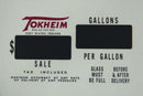 TOKHEIM VINYL FACE PLATE DECAL GAS PUMP ADV AD DECOR T