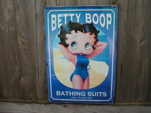 BETTY BOOP BATHING SUITS TIN SIGN