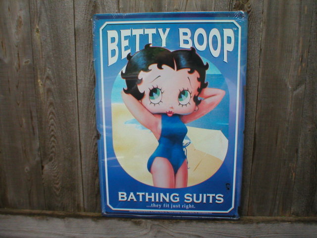 BETTY BOOP BATHING SUITS TIN SIGN