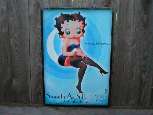 BETTY BOOP SMOOTH AS SILK TIN SIGN