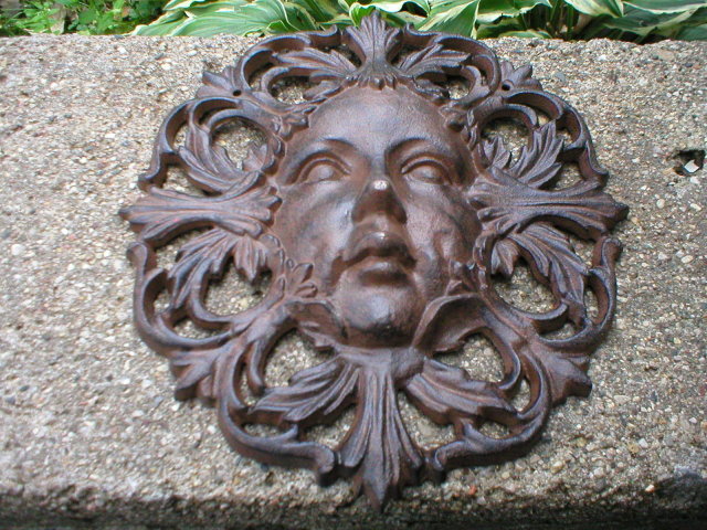 CAST IRON VICTORIAN LADY WALL PLAQUE HOME OFFICE DECOR S
