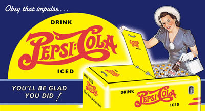 PEPSI OBEY THAT IMPULSE TIN METAL SIGN
