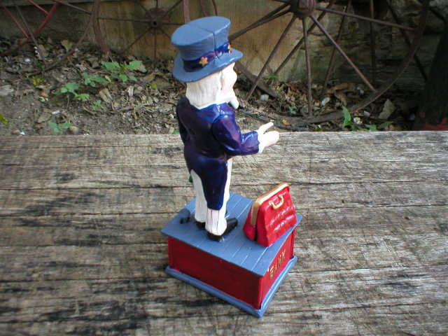 UNCLE SAM MECHANICAL BANK CAST IRON