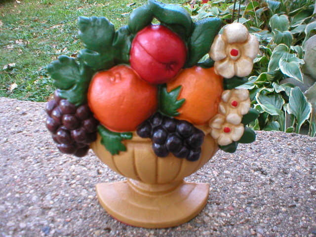 CAST IRON FRUIT DOOR STOP HOME OFFICE DECOR F