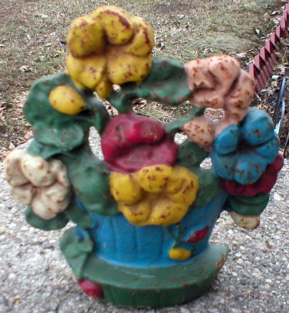 CAST IRON FLOWER DOOR STOP HOME OFFICE DECOR F