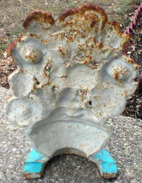 CAST IRON FLOWER DOOR STOP HOME OFFICE DECOR F