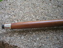 NICKEL PLATED RIBBED KNOB CANE WALKING STICK