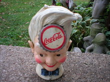 COCA-COLA SPRITE BOY STILL BANK CAST IRON