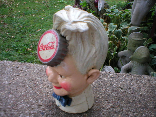 COCA-COLA SPRITE BOY STILL BANK CAST IRON