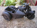 BLACK MOTORCYCLE SIDECAR CAST IRON