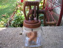 MEDIUM GLASS DAZEY BUTTER CHURN COLLECTOR CHURNS C