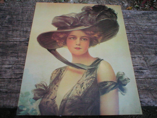 VICTORIAN LADY PRINT ADV AD PICTURE POSTER PHOTO V