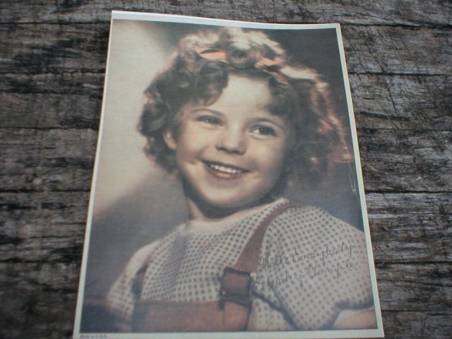 SHIRLEY TEMPLE w/BUGGY PICTURE PRINT PHOTO POSTER S