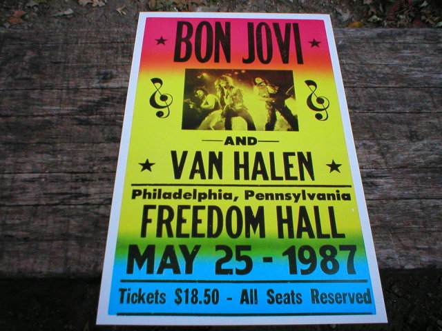 BONN JOVI CONCERT LIVE MUSIC POSTER