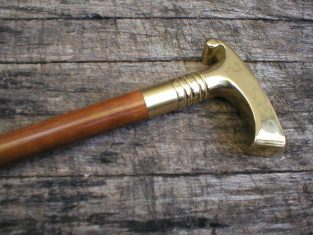 BRASS HANDLE GOLF PUTTER CANE WALKING STICK G