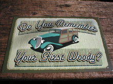 WOODY WAGON CAR AUTO TIN SIGN METAL RETRO ADV SIGNS W