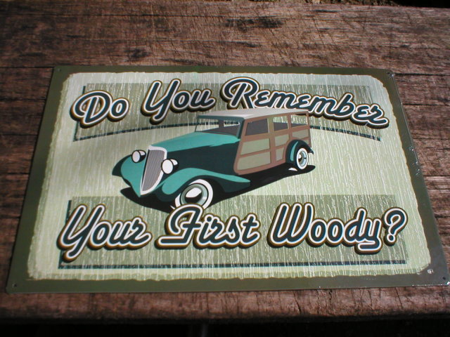 WOODY WAGON CAR AUTO TIN SIGN METAL RETRO ADV SIGNS W