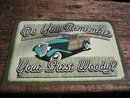 WOODY WAGON CAR AUTO TIN SIGN METAL RETRO ADV SIGNS W