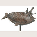 CAST IRON FISH SHAPED FEEDER GARDEN STAKE F