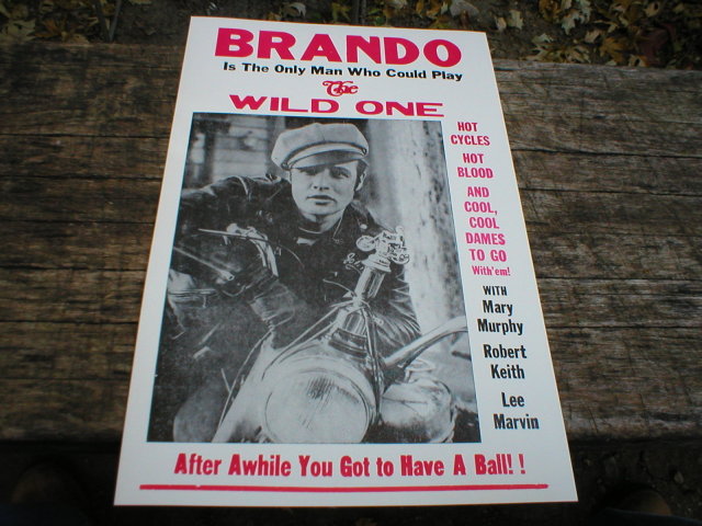 BRANDO THE WILD ONE POSTER FREE SHIPPING