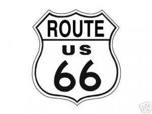 ROUTE US 66 TIN SIGN METAL ADV SIGNS R