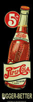PEPSI BIGGER BETTER METAL TIN SIGN