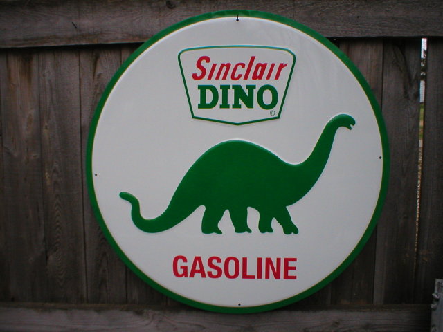 SINCLAIR DINO GASOLINE TIN SIGN METAL GAS OIL SIGNS S