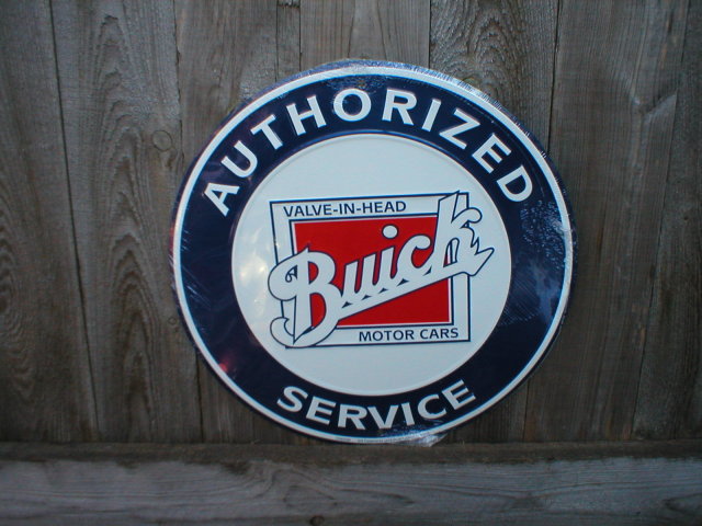 BUICK AUTHORIZED SERVICE TIN SIGN RETRO ADV SIGNS