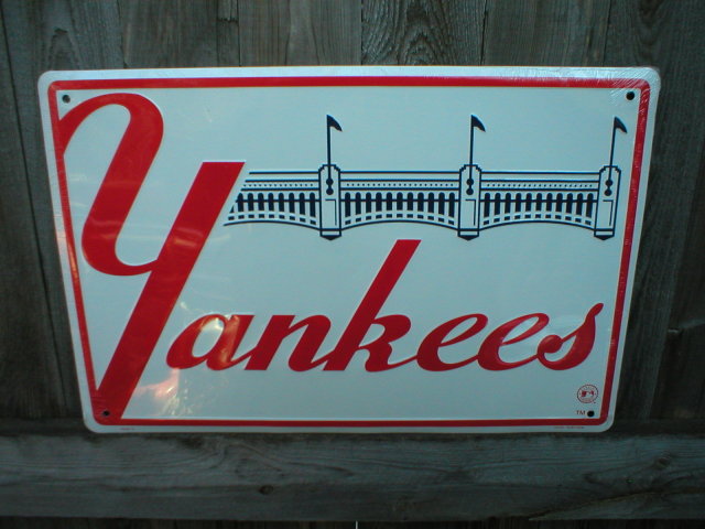 YANKEES BASEBALL TIN SIGN