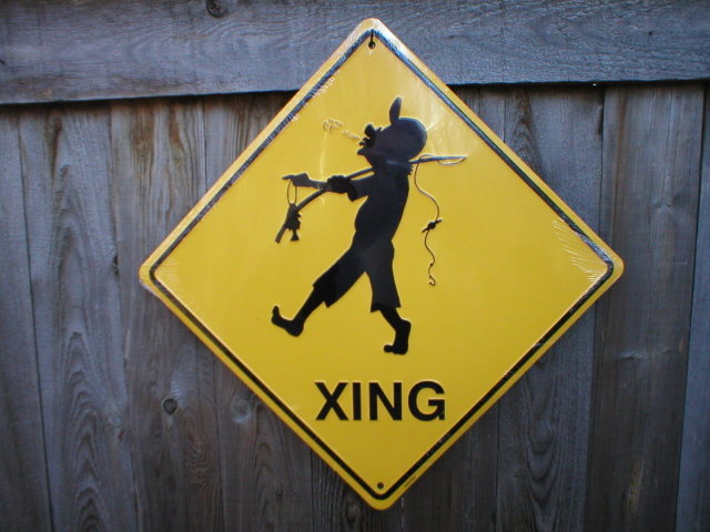 FISHERMAN XING ALUMINUM SIGN RETRO METAL ADV SIGNS