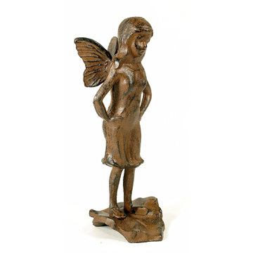 CAST IRON OBSERVING FAIRY IRONWARE DECOR B