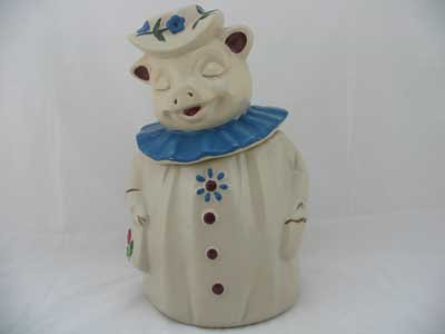 HAND PAINTED WINNIE PIG COOKIE JAR W