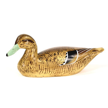 PAINTED WOOD DUCK DECOY HOME OFFICE DECOR D