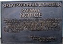 GREAT SOUTHERN & WESTERN RAILWAY SIGN CAST IRON