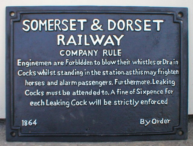SOMERSET DORSET RAILROAD SIGN CAST IRON