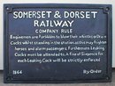 SOMERSET DORSET RAILROAD SIGN CAST IRON