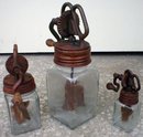 DAZEY BUTTER CHURNS ONE SET 3