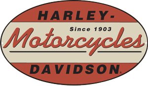 HARLEY DAVIDSON MOTORCYCLE OVAL SIGN METAL ADV SIGNS H