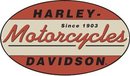 HARLEY DAVIDSON MOTORCYCLE OVAL SIGN METAL ADV SIGNS H