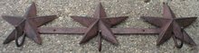 STAR COATRACK CAST IRON 3 HOOK WALL HANGER S