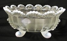 KLONDYKE FOOTED BOWL FRENCH OPALESCENT