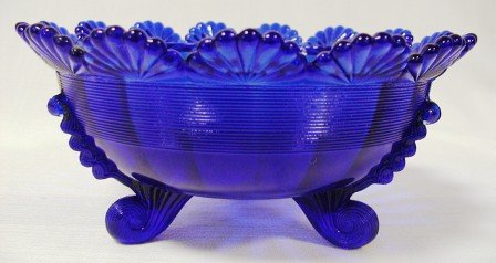 KLONDYKE FOOTED BOWL COBALT C