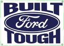 BUILT FORD TOUGH PORCELAIN COATED SIGN METAL ADV AD SIGNS F